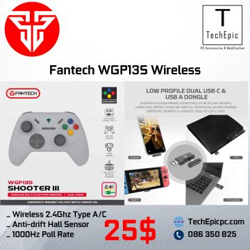 Fantech WGP13S Grey Wireless