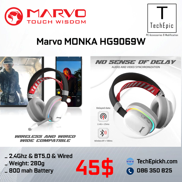 Marvo H9069W Wireless Bluetooth