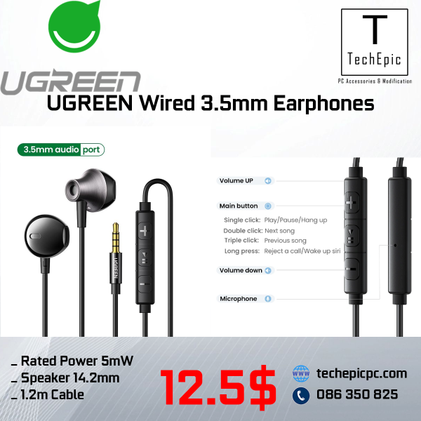 UGREEN Wired 3.5mm Earphones