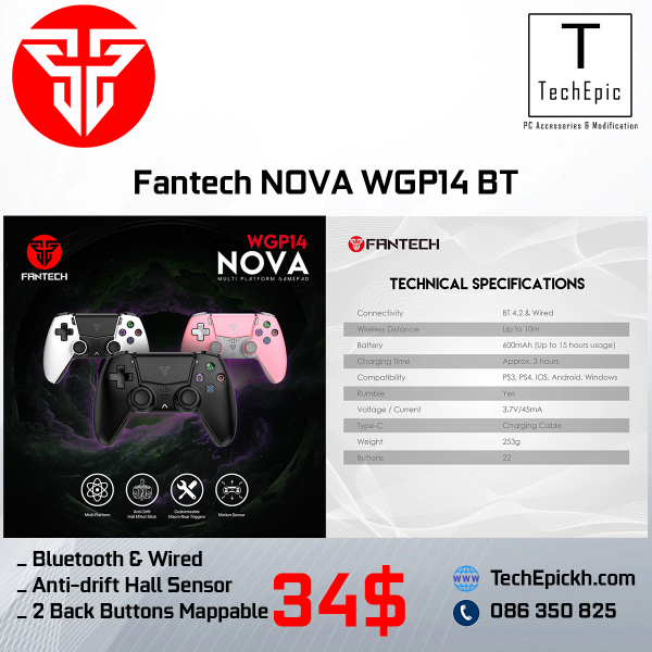 Fantech WGP14 White Only Bluetooth