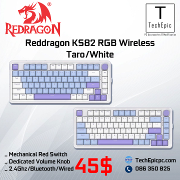 Reddragon KS82 RGB Taro Wireless Bluetooth