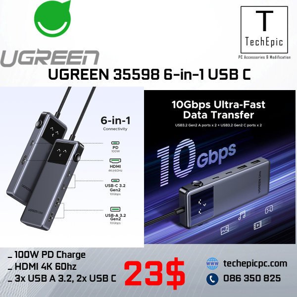 UGREEN 6 in 1 Uno USB C Adapter