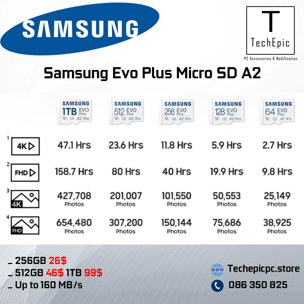 Samsung Evo Plus A2 Micro SD