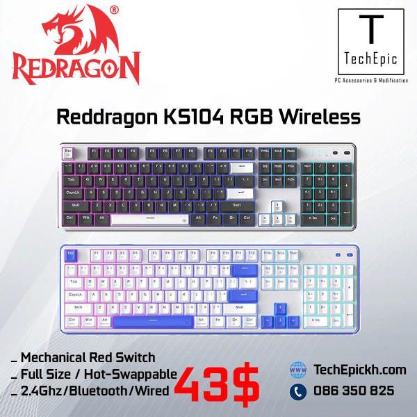 Reddragon KS104 Wireless Bluetooth