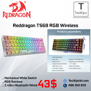 Reddragon TS68 Wireless Bluetooth