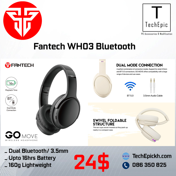 Fantech WH03 Bluetooth 3.5mm