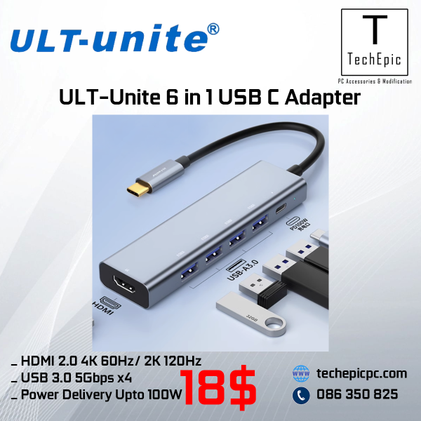 ULT Unite 6 in 1 USB C Adapter