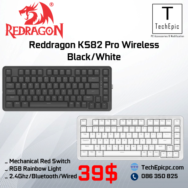 Reddragon KS82 RGB Wireless Bluetooth