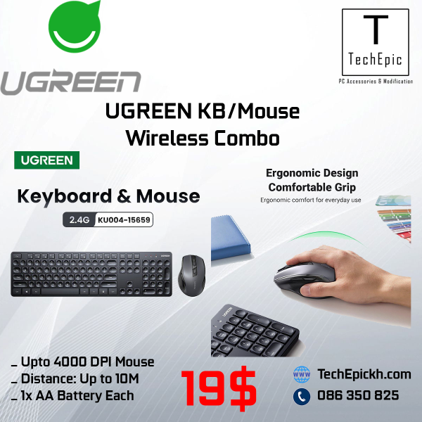 UGREEN Office Keyboard Mouse Set Wireless